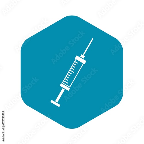 Syringe icon in simple style on a white background vector illustration