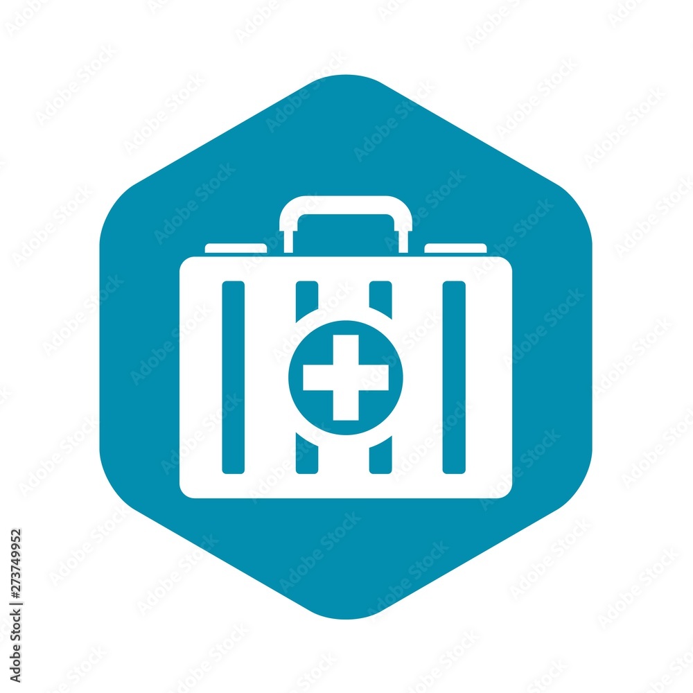 First aid kit icon in simple style on a white background vector illustration First aid kit icon in simple style on a white background vector illustration
