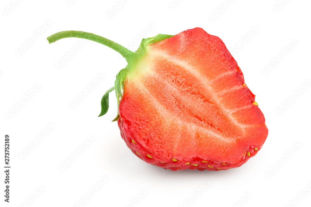Strawberries isolated on white background. Top view. Flat lay pattern Strawberries isolated on white background. Top view. Flat lay pattern