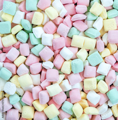 background texture - full frame jumble of colorful pastel butter mints