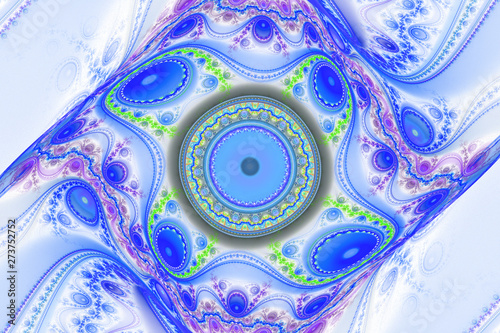 Blue illustration fractal b...