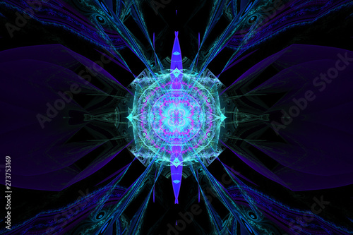 Blue illustration fractal b...