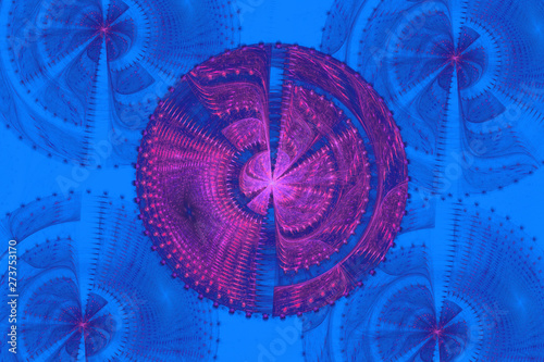 Blue illustration fractal b...