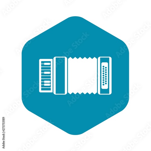 Accordion icon in simple style on a white background vector illustration