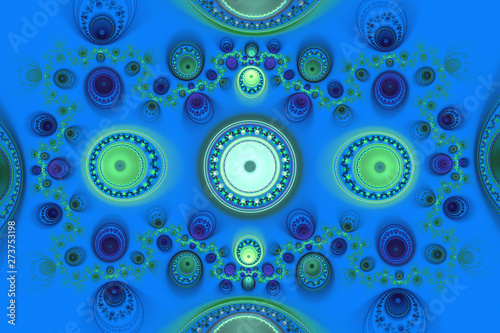 Blue illustration fractal b...