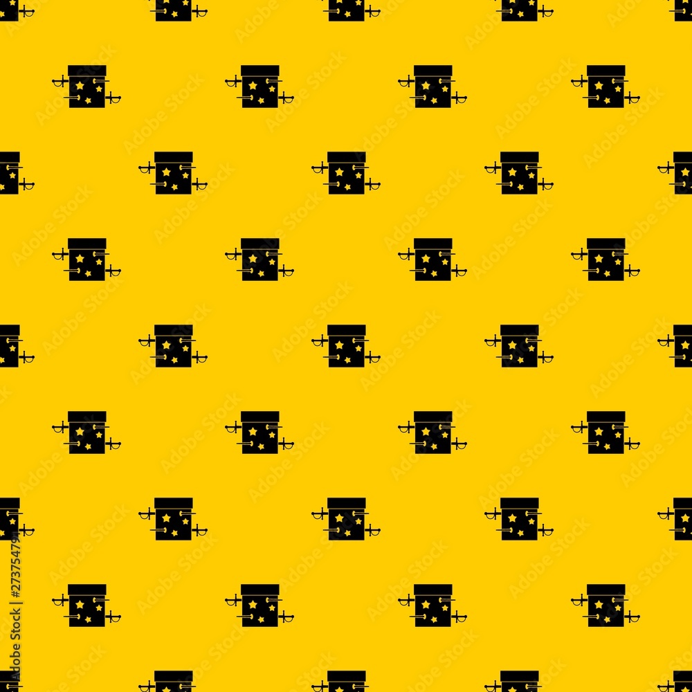 Obraz premium Sword box illusion pattern seamless vector repeat geometric yellow for any design