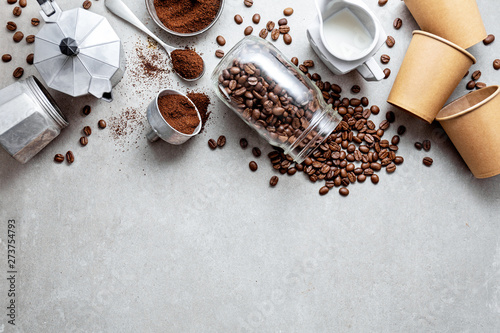 Ingredients for making coff...