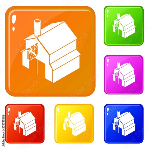 Smithy icons set collection vector 6 color isolated on white background