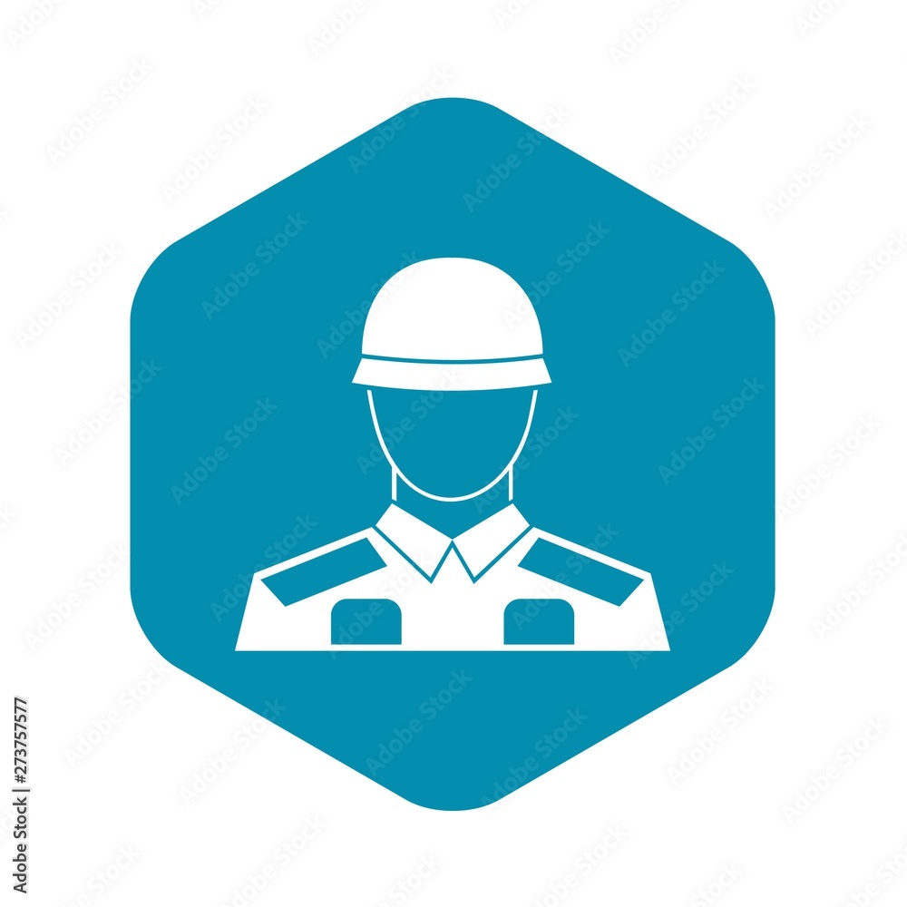 Soldier icon in simple style on a white background vector illustration Soldier icon in simple style on a white background vector illustration