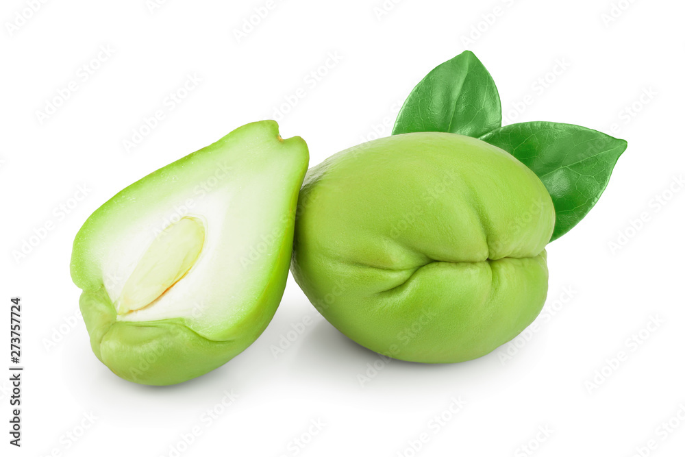 fresh Chayote vegetable isolated on white background fresh Chayote vegetable isolated on white background