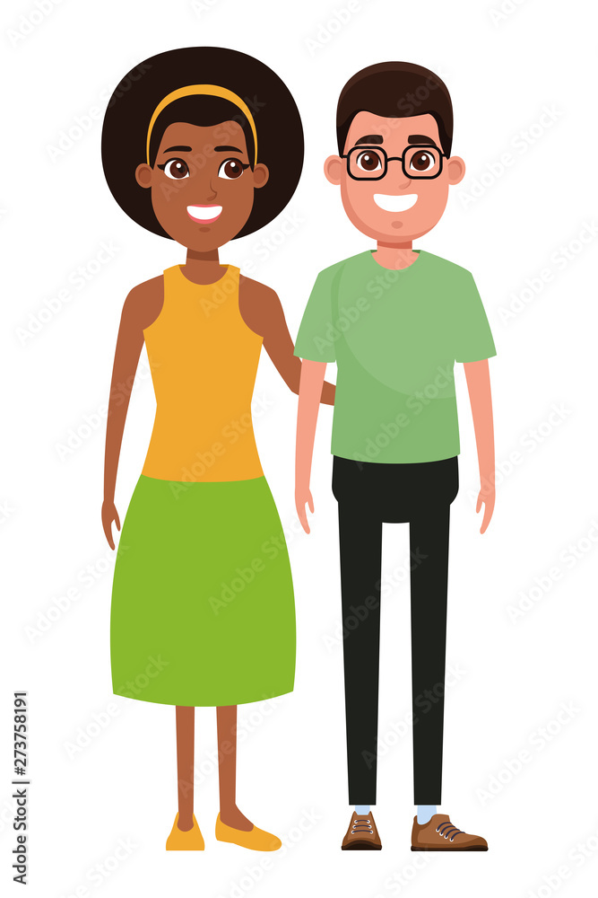 couple avatar cartoon character portrait couple avatar cartoon character portrait