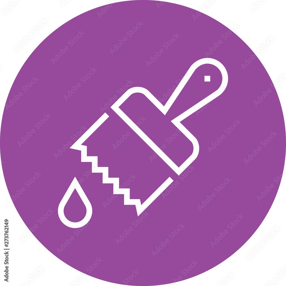Fototapeta premium Paint Brush Remodeling Outline Icon