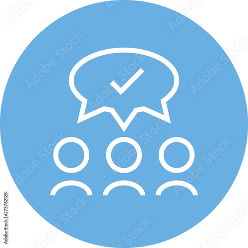 Crowd Consensus Agreement Outline Icon