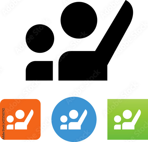 Hand Raised Icon - Illustration
