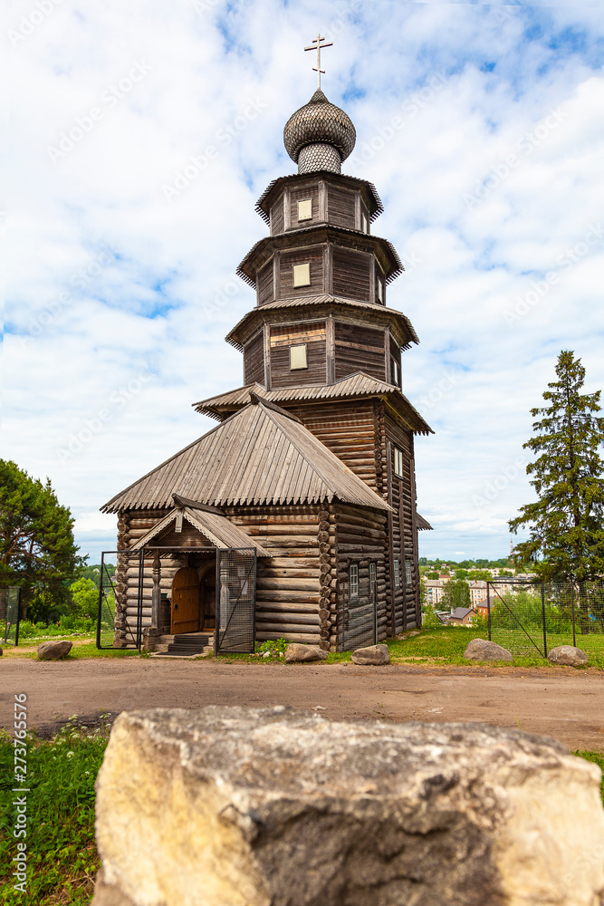 Old wooden church in the city of Torzhok Tver region Russia