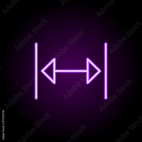 gap  editorial neon icon. Elements of editorial design set. Simple icon for websites  web design  mobile app  info graphics