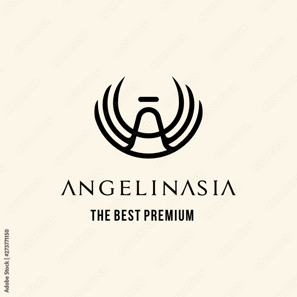 Initial Letter A typography logo Angel wing Logo Design Inspiration ...
