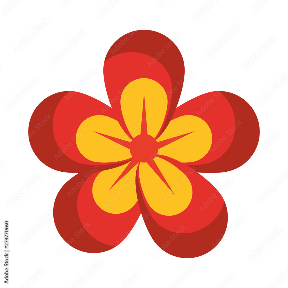Beautiful flowers petals symbol cartoon Beautiful flowers petals symbol cartoon