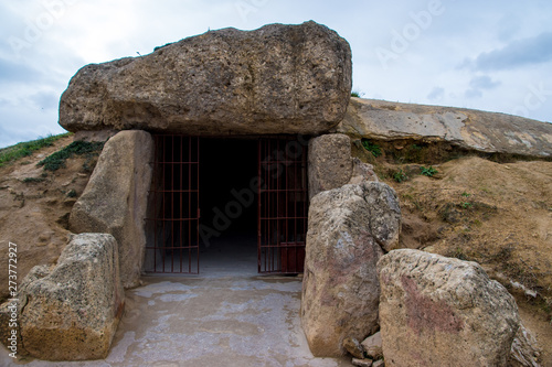 The Dolmen of Antequera, a 5,000 year old burial chamber from the megalithic age Fotobehang