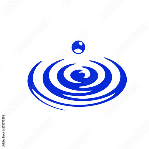 One drop water with ripple effect, icon design for business
