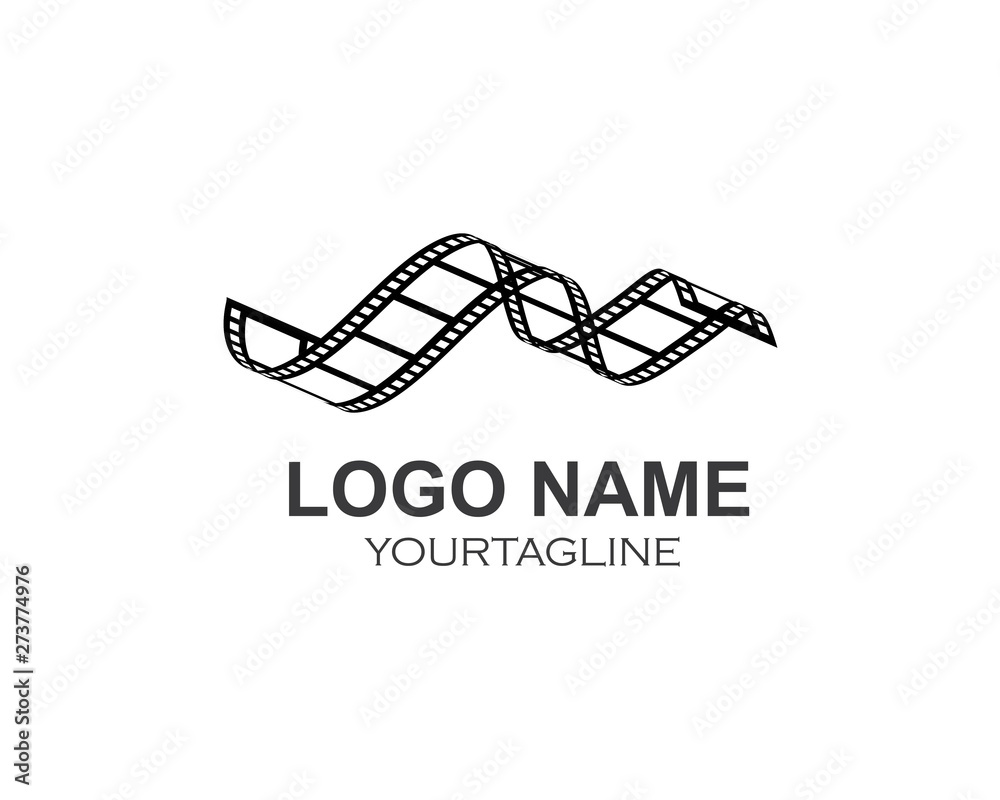 blank old filmstrip illustration vecto