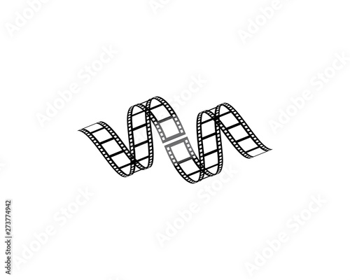 blank old filmstrip illustration vecto