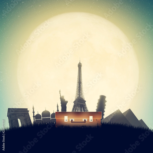 Travel around the world concept