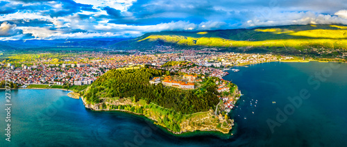 Samuels Fortress and Plaosnik at Ohrid in North Macedonia