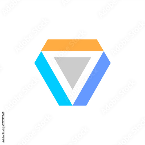 Free Download modern and abstract  letter v technology logo design - GFXLoad