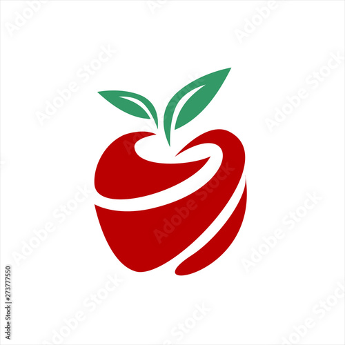 abstract apple logo design Stock Vector | Adobe Stock