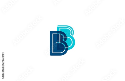 Creative Unique Multicolor Linear BB Letter Logotype