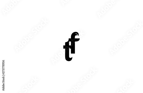 Letter TF Creative Artistic Monogram Linked Design Logotype Illustration