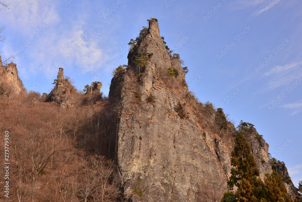 Naklejka premium 妙義山の岩峰