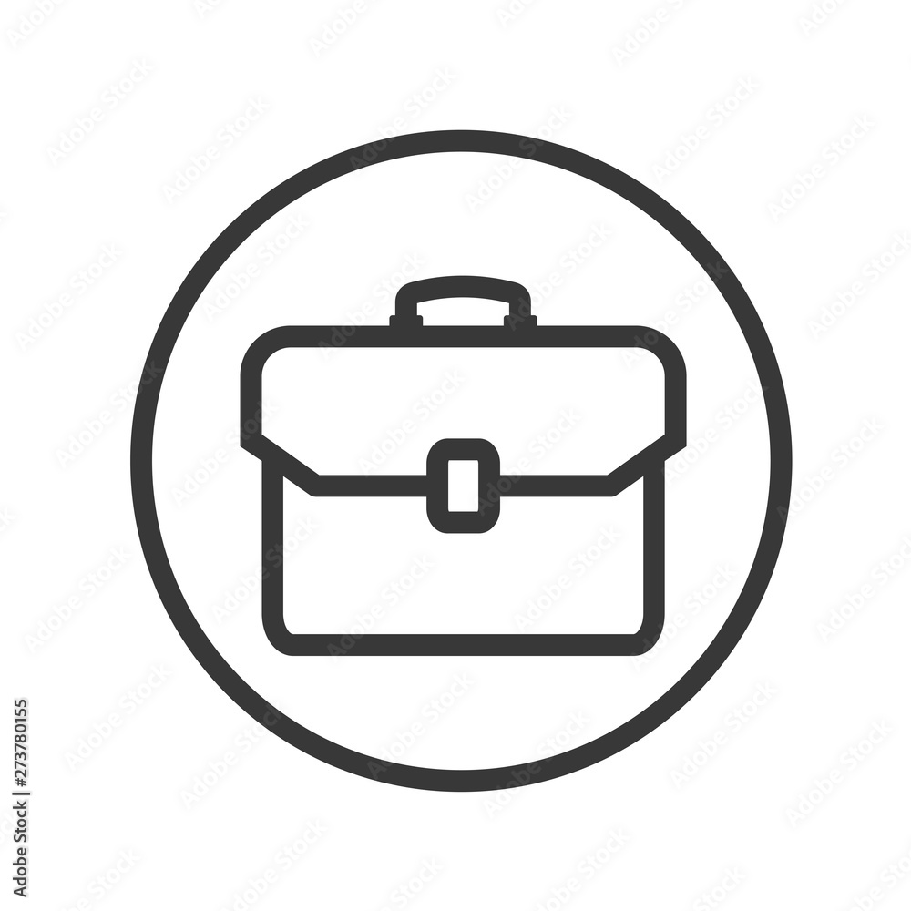 Briefcase icon. Bag symbol. Flat vector sign isolated on white background. Simple vector illustration for graphic and web design. Briefcase icon. Bag symbol. Flat vector sign isolated on white background. Simple vector illustration for graphic and web design.