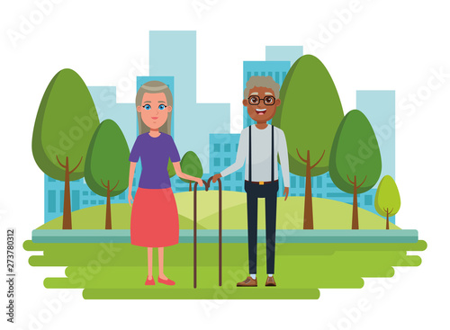 elderly people avatar cartoon character