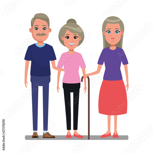 elderly people avatar cartoon character