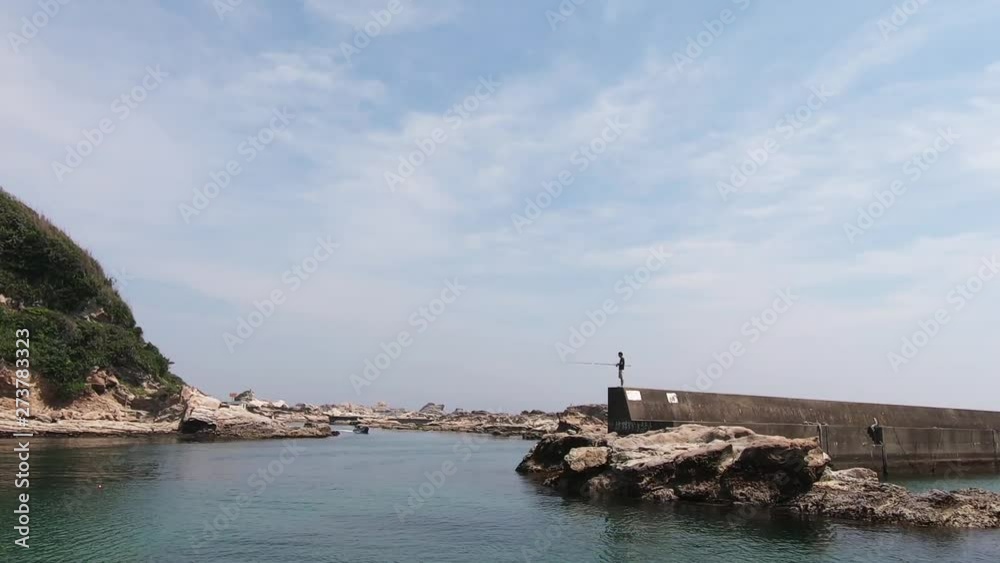 Sea rocky spot and fishing spot Sea rocky spot and fishing spot