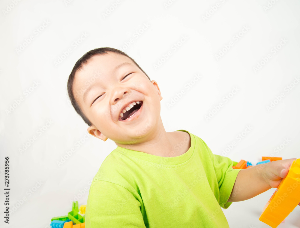 Close up Asian toddler boy smile with happy face Close up Asian toddler boy smile with happy face