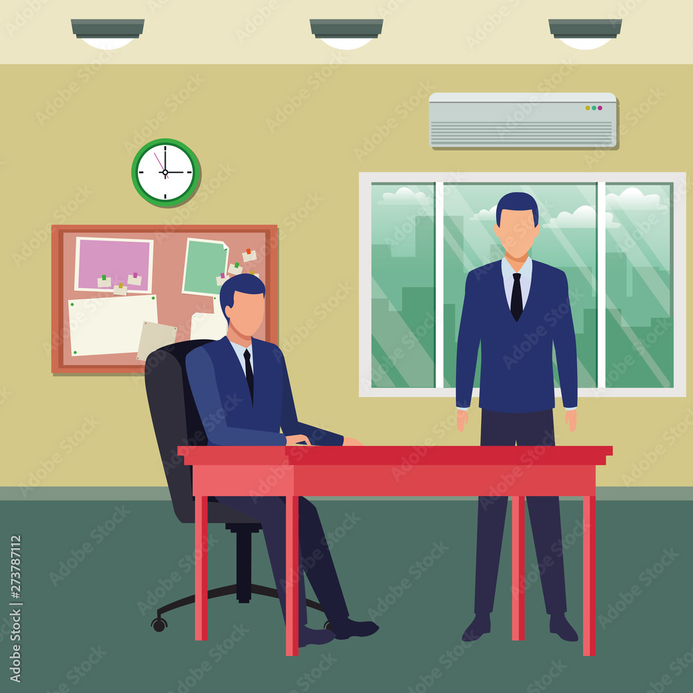 Fototapeta premium business people avatars cartoon character