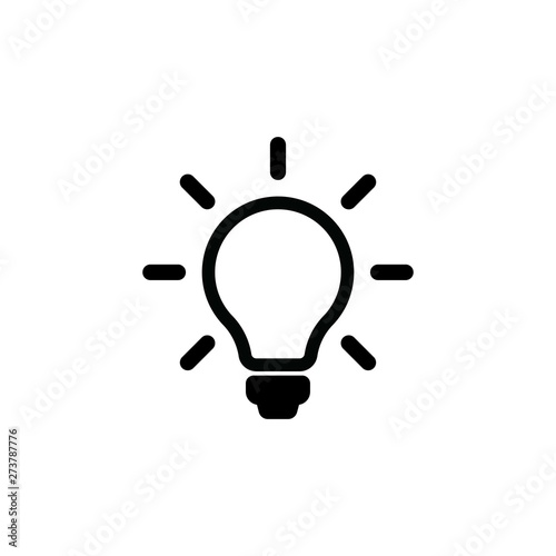 light bulb icon isolated on white background