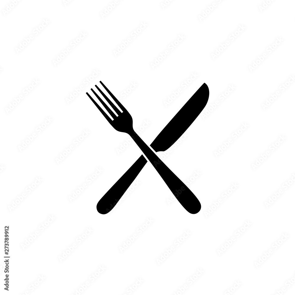 Fork and knife, eat, restaurant, food icon. vector design Fork and knife, eat, restaurant, food icon. vector design