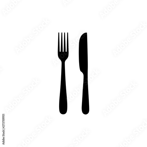 Fork and knife, eat, restaurant, food icon. vector design
