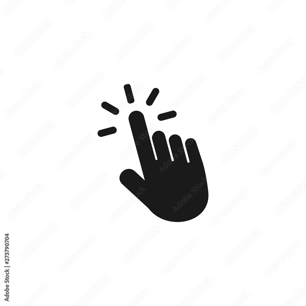 Fototapeta premium Hand Cursor icons click set symbol vector for web
