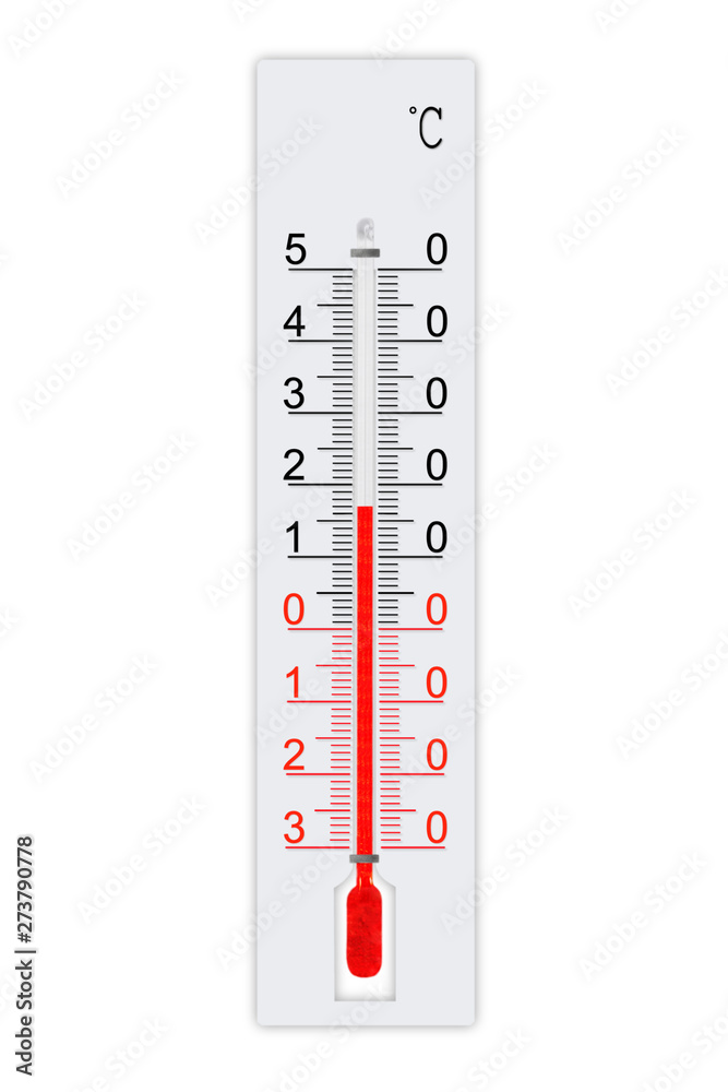Celsius scale meteorology thermometer for measuring weather heat and cold. Thermometer isolated on white background. Air temperature plus 17 degrees Celsius scale meteorology thermometer for measuring weather heat and cold. Thermometer isolated on white background. Air temperature plus 17 degrees