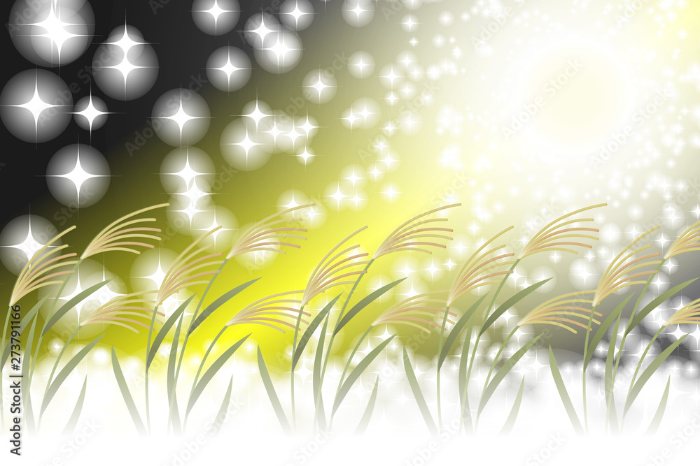 Background Wallpaper Vector Illustration Design Image Japan China Asia Free Size 背景 壁紙 ベクター イラスト デザイン 無料 無料素材 バックグラウンド フリー素材 イメージ 和風素材 日本 お月見 伝統行事 ススキ 満月 十五夜 中秋の名月