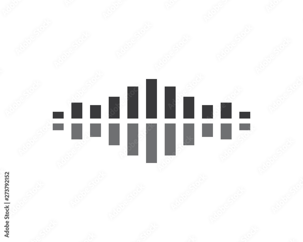 Audio Sound logo template wave design concept icon