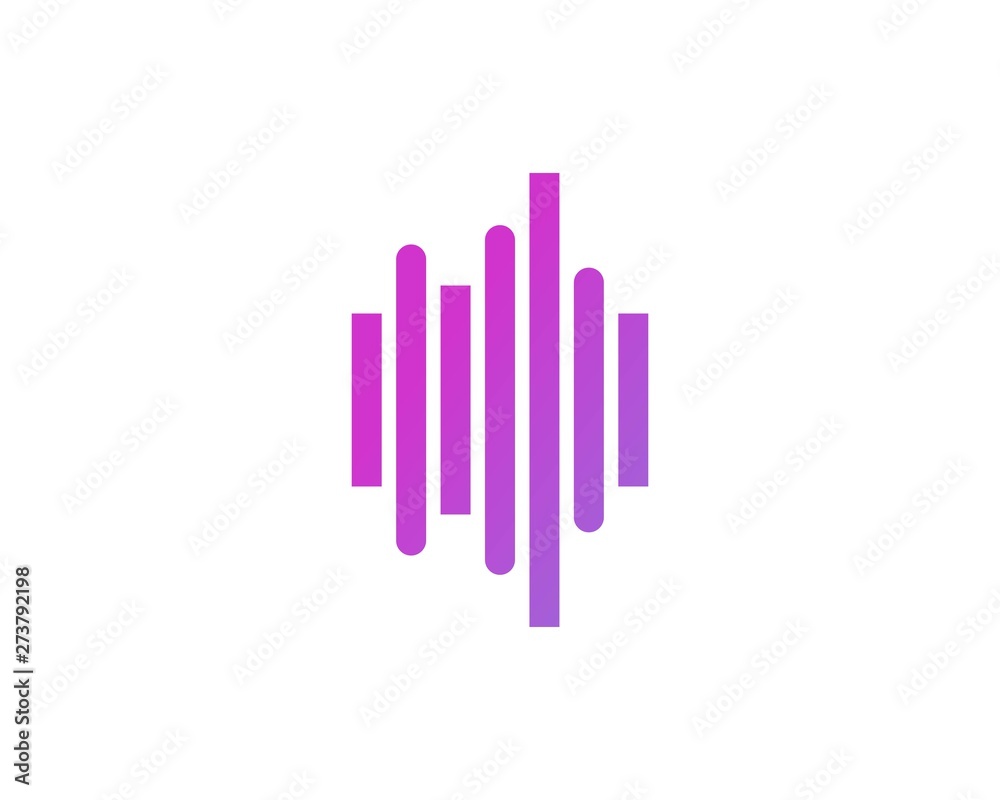 Audio Sound logo template wave design concept icon Audio Sound logo template wave design concept icon