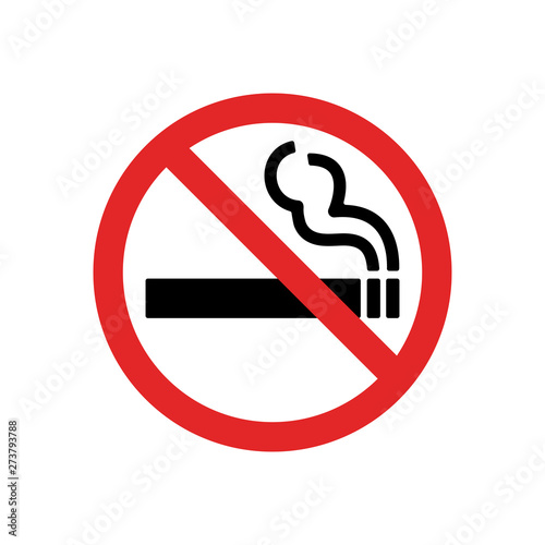 No smoking sign, Smoking not allowed isolated on white background.