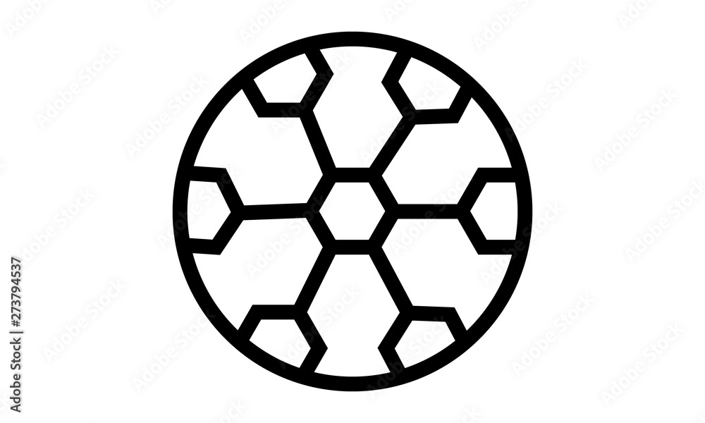 Soccer ball icon for sports and recreation Soccer ball icon for sports and recreation