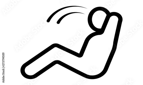 Sport exercise icon for fitness and workouts